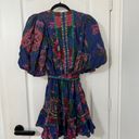 Farm Rio  Sunset Tapestry Belted Cotton Blend Minidress M Photo 8