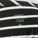 Market & Spruce New  Cut Out Back Striped T-Shirt Dress Black White Size Large Photo 11