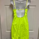 Tic Toc Lime Vinyl Open Back Underwire Mini Dress Photo 7