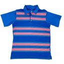 Slazenger  Golf Women's Short Sleeve Golf Polo Top Blue & Pink Stripes Size Large Photo 0