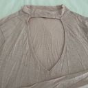 EXPRESS  pink boho Y2K work-to-evening cutout neckline shirt, size XS summer Photo 2