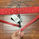 Hot Topic Red Faux Leather Chain Belt Photo 2