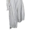 Lucky Brand  Wrap Dress Size Small White Linen Blend Side Tie Womens New Photo 3