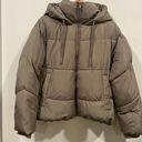 ZARA Gorpcore Cropped Hooded Puffer Coat Medium Photo 2