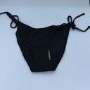 J.Crew NWT  Black Ribbed Cheeky String Side Tie Bikini Swim Suit Bottom Medium Photo 1