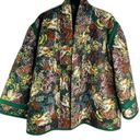 Source Unknown Quilted Reversible Boxy Puff Jacket Maximalist Floral & Green Size XL Photo 0