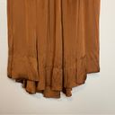 ZARA  Rust Orange Satin Midi Skirt Size Medium Photo 1