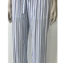 HYFVE HYFYVE White & Blue Striped High Waisted Casual Pants Photo 3