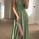 Sage Green Satin Formal Dress | NWOT Size XS Photo 0