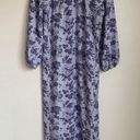 Hill House NWT  Allover Print High Slit Maxi Dress in Purple Floral Photo 0
