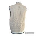 Sonoma  light weight Tan intricately Knit Open Sweater Vest size L Photo 2