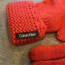 Calvin Klein  Red Knit Gloves Photo 1