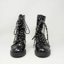 Stuart Weitzman  Soho Patent Leather Lace Up Lug Sole Ankle Combat Booties Shoes  Photo 1