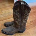 Justin Boots JUSTIN Men's New Stampede Huck Brown Boots 2551 size 9.5D Photo 6