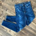 American Eagle AEO  Highest Rise Jeggings Distressed Ripped Dark Wash Size 4 Photo 9