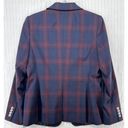 Tommy Hilfiger  Womens Blazer Jacket Blue Plaid NEW Preppy Equestrian Academia Photo 4