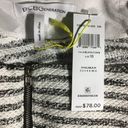 BCBGeneration NWT  Striped Tweed Zip Skirt B & W 10 Photo 9