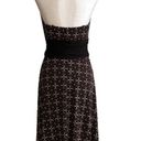 Donna Morgan  Dress Halter Brown Black White Print Ruched Waist Dress Size 8 NEW Photo 4