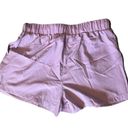 Halara  High Waisted Drawstring Shorts 3" size medium light purple Photo 2