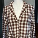 Tuckernuck  Pomander Place Saddle Brown Gingham Scarlett Button Down Blouse Photo 5