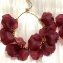 Petal Red Flower  Dangle Earrings Photo 1