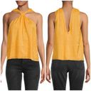 frame denim Frame Kumquat Yellow Twisted V Neck Silk Top Women’s Medium Photo 0