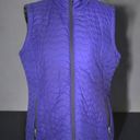 Free Country  Reversible Quilted Vest Large Purple Gray Polyester Zipper Pockets Photo 7