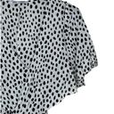 ZARA  Women's Dress Wrap Tie Polka Dot Animal Print V Neck Black/White Sz. Medium Photo 1