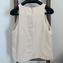 fab'rik Beige faux suede dress shirt / blouse top / Size M / Office or going out Photo 7