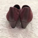 Ecco Plateau Shootie Leather Suede Heels Burgundy Red 37 EU Photo 2