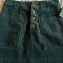 Corduroy Green Button Skirt Size M Photo 2