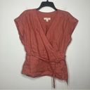 Treasure & Bond  100% linen wrap top size medium Photo 1