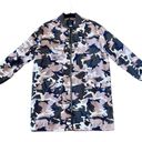 Love Tree  pink brown camo long bomber jacket size large Photo 9