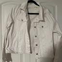 White Denim Jean Jacket Size L Photo 0