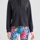 Natori Josie  Solstice Zip PopOver Mock Neck Top, Black Size XL New w/Tag Photo 0