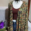 LuLaRoe  Sarah Black Floral Duster Photo 2