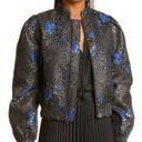 Haute Hippie  Ruth Metallic Floral Brocade Bomber Jacket - size XL Photo 1