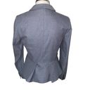 Fossil  vintage blazer with ruffle peplum flared back preppy casual grey medium Photo 3