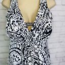 Oleg Cassini  Black Paisley Printed Long Dress Photo 2