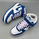 Nike WOMEN AIR FORCE 1 '07 MIDWHITE/MILITARY BLUE-SAIL-DOLL Size 8 Photo 4