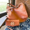 MIA Collection- 2 Piece Brown Hobo Purse With Wallet Photo 0