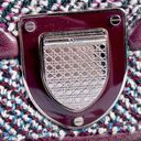 Christian Dior Dior Medium Tweed Wool Burgundy Diorama Flap Bag Photo 8