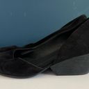 Eileen Fisher  Black Suede Hilly D’Orsay Wedge Shoes Size 7.5 Photo 3