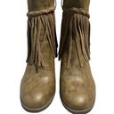 sbicca  womens Brown Leather With Fringe Ankle High Boots, Booties, Size 8.5 Photo 3