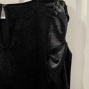 Loft NWOT  Size Small Black and Silver Metallic Dress Photo 4