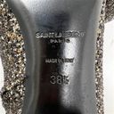 Saint Laurent  Loulou 50 Metallic Glitter Low Heel Almond Toe Ankle Boots Photo 5