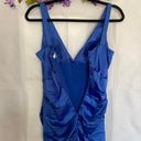 TCEC Blue Fitted Ruched Sheath Cocktail Dress Photo 2