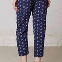 Anthropologie LEIF NOTES By‎  Cropped Paisley Method Trousers Pants Blue Size 6 Photo 1