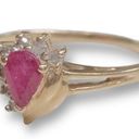 Ruby 10K  Gold Ring Sz 8 Photo 4