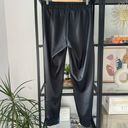 Nike  Black Satin High Rise Lightweight Drawstring Jogger Pants Women’s Small Photo 2